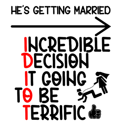 Design témoin et demoiselle d'honneur — Idiot drôle de garçons d’honneur