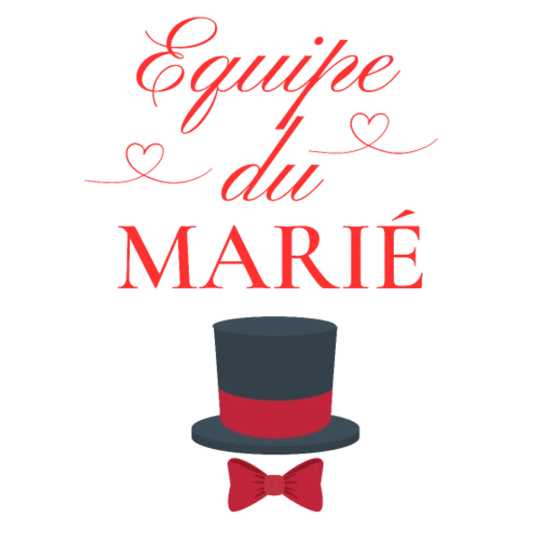 Design Équipe du marié — haut-de-forme rouge
