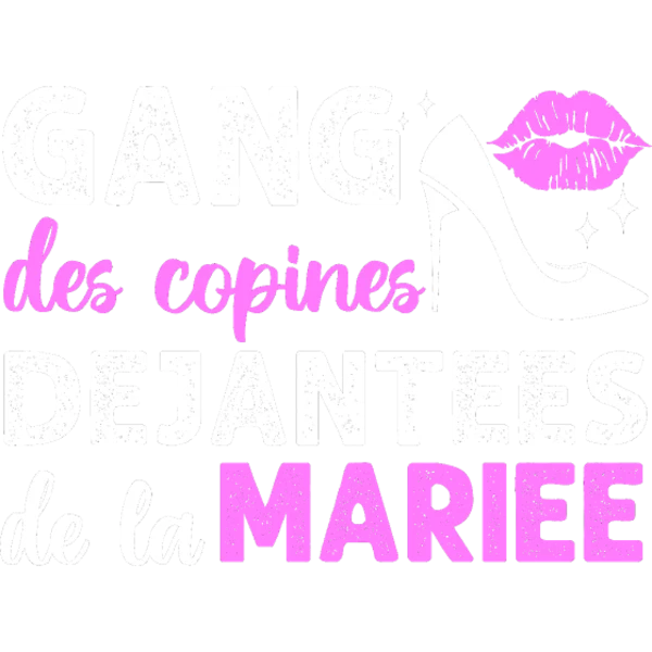 Design Gang des copines déjantées de la mariée — escarpin et bouche