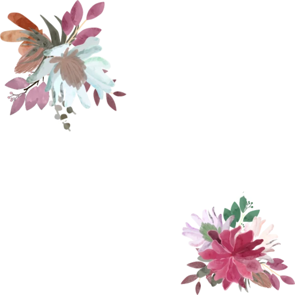Design Future mariée — fleurs roses, blanc