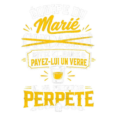 Design témoin et demoiselle d'honneur — Équipe du marié condamné — payez-lui un verre