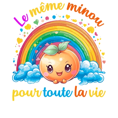 Design futur marié EVG — Le même minou pour toute la vie — arc-en-ciel