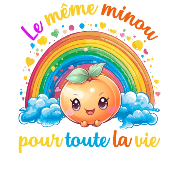 Design Le même minou pour toute la vie — arc-en-ciel
