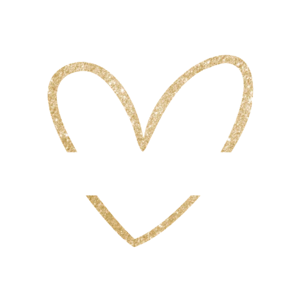 Design Demoiselle d’honneur — cœur doré pailleté