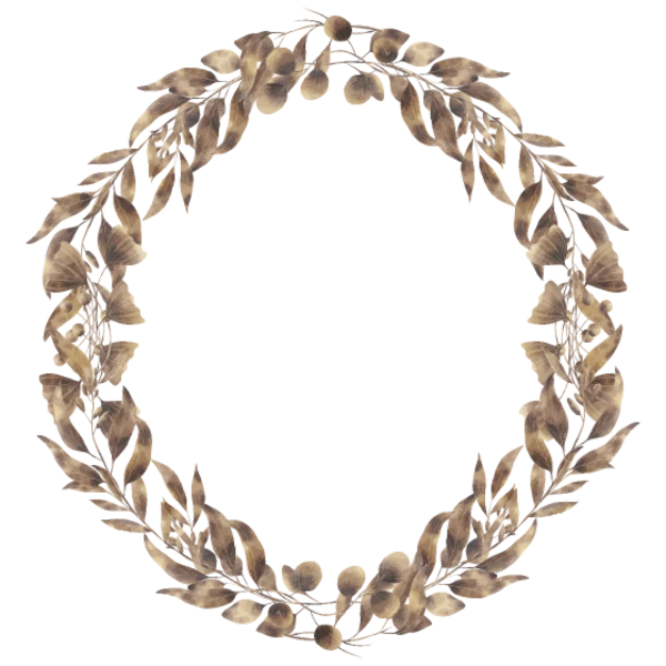 Design Team de la mariée — couronne de feuillage séché