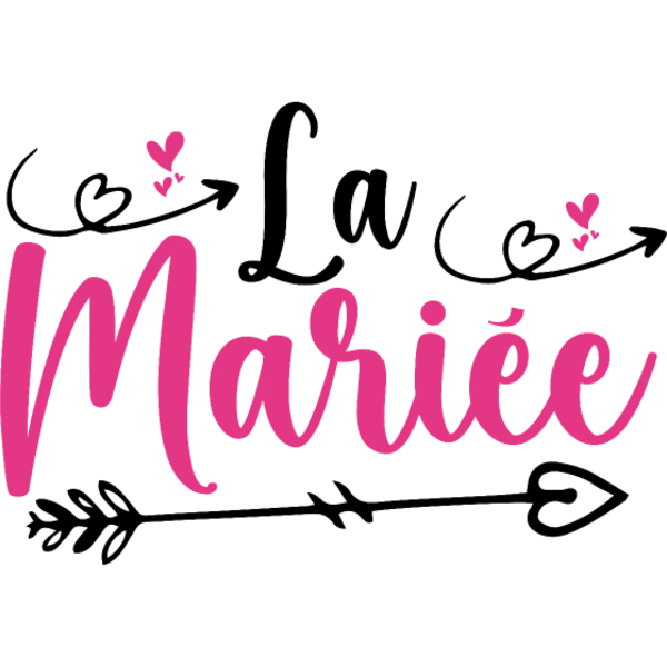 Design EVJF future mariée — La Mariée — flèche et cœurs