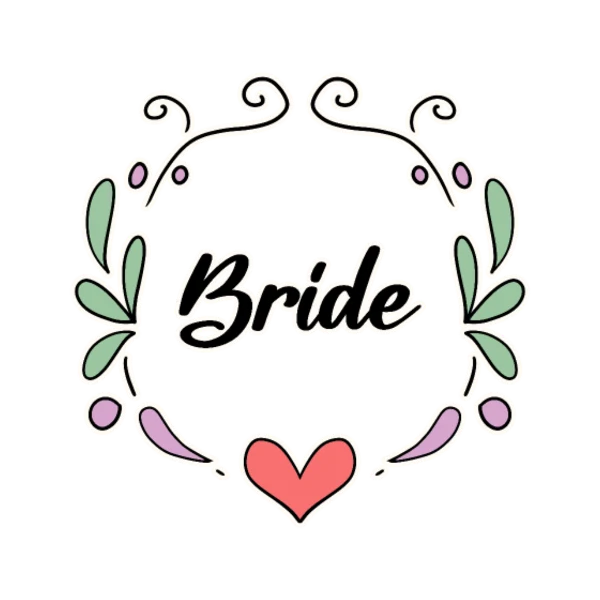 Design Bride — couronne de feuillage et cœur