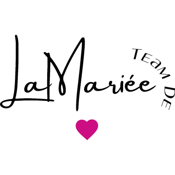 Design La mariée — calligraphie et cœur fuchsia