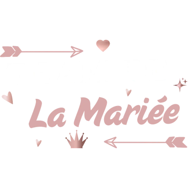 Design EVJF future mariée — Team de la mariée — flèches roses et couronne