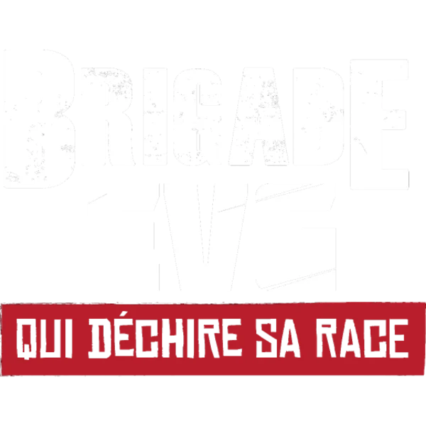 Design Brigade EVG qui déchire sa race — bandeau rouge