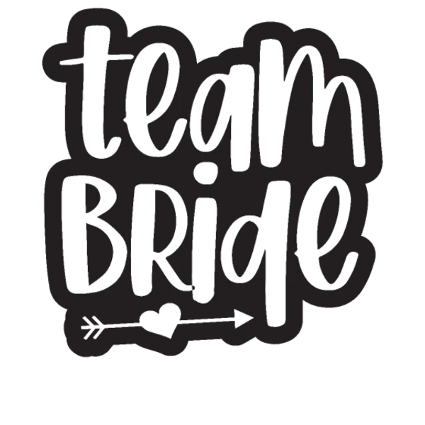 Design team du marié EVG — Team Bride — lettres grises