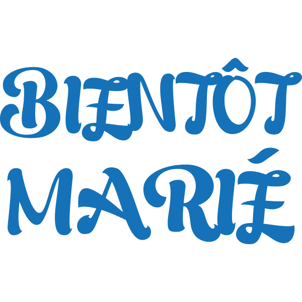 Design Bientôt marié — bleu