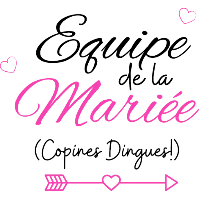 Design témoin et demoiselle d'honneur — Équipe de la mariée — copines dingues