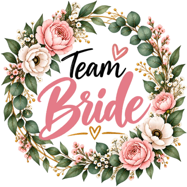 Design Team Bride — couronne de roses et feuillage