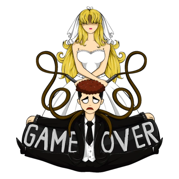 Design Game over — la mariée domine le marié