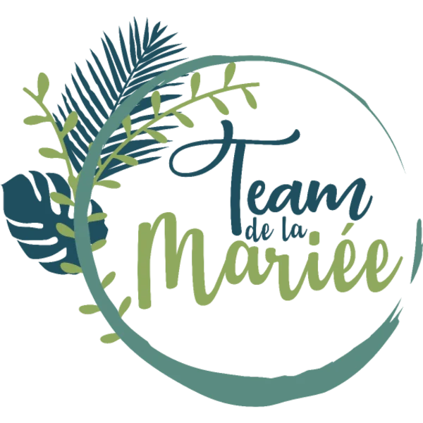 Design Team de la mariée — palme et cercle vert