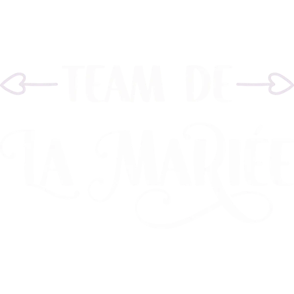 Design EVJF future mariée — Team de la mariée — capitales blanches et flèches