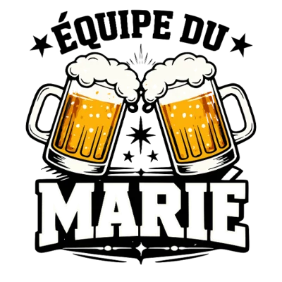 Design futur marié EVG — Équipe du marié — chopes et étoiles