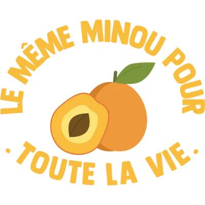 Design futur marié EVG — Le même minou pour toute la vie — abricot orange