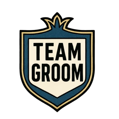 Design témoin et demoiselle d'honneur — Team Groom — écusson