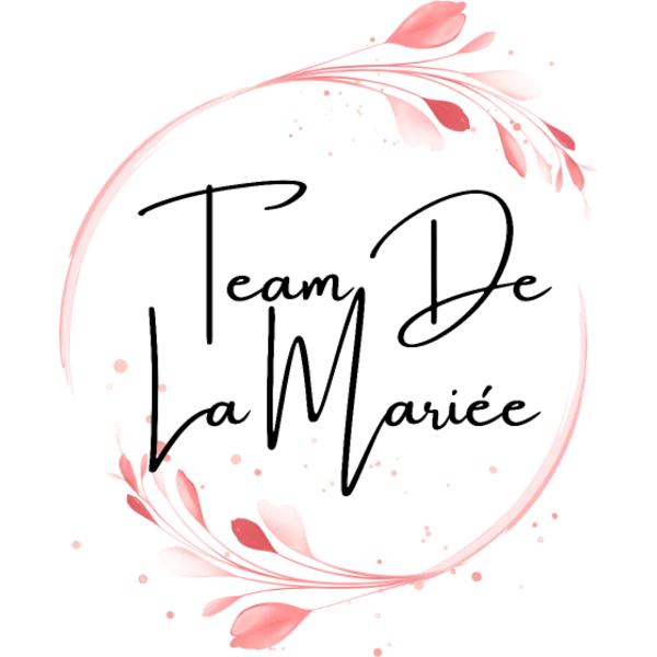Design Team de la mariée — cercle rose et feuilles