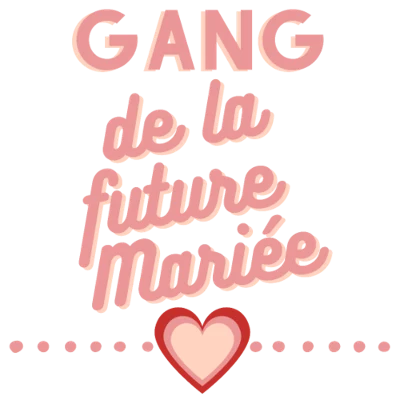 Design humour EVG EVJF — Gang de la future mariée — rose et cœur