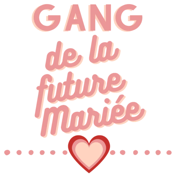 Design Gang de la future mariée — rose et cœur
