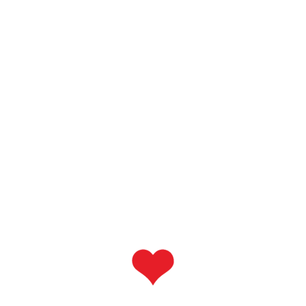 Design Team de la mariée — blanc usé et cœur rouge