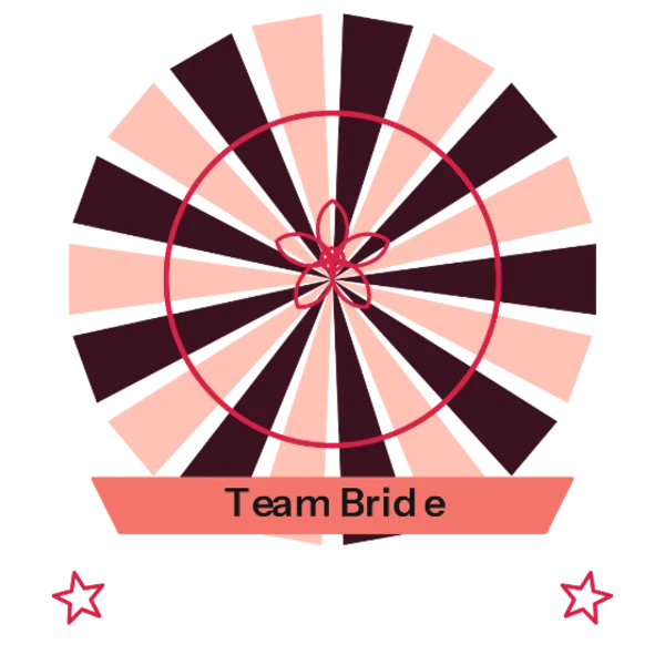 Design EVJF future mariée — Team Bride — rosace de pétales