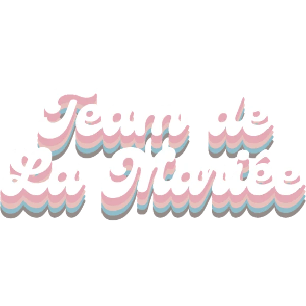 Design Team de la mariée — lettres rétro en relief