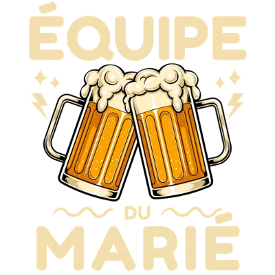 Design témoin et demoiselle d'honneur — Équipe du marié — chopes dorées