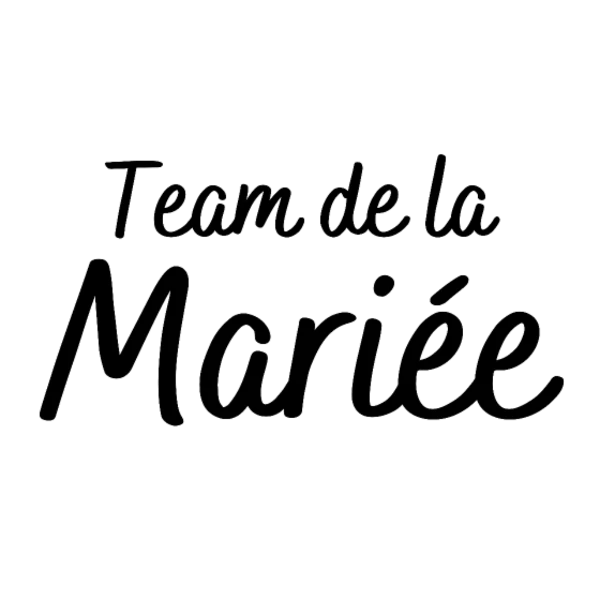 Design EVJF future mariée — Team de la mariée — calligraphie noire élégante