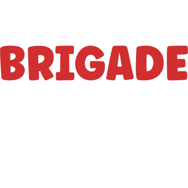 Design Brigade EVG — rouge et blanc