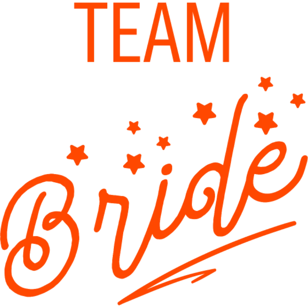 Design bachelor party — Team Bride — orange