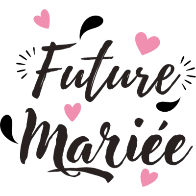 Design EVG EVJF Future mariée — lettrage rose