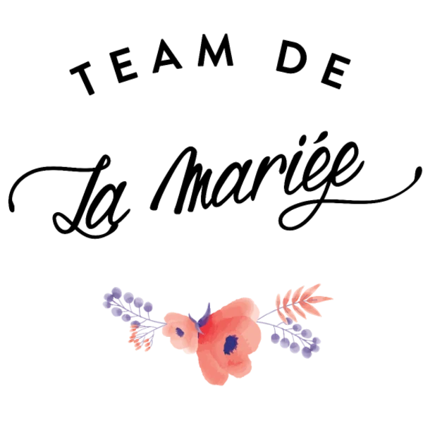 Design EVJF future mariée — Team de la mariée — capitales fines et fleurs orange