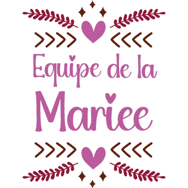 Design Équipe de la mariée — chevrons et cœurs