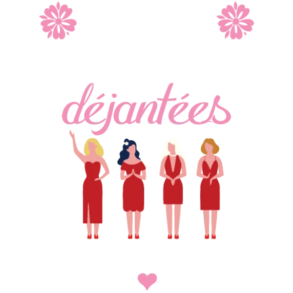 Design Gang des copines déjantées de la mariée — robes rouges