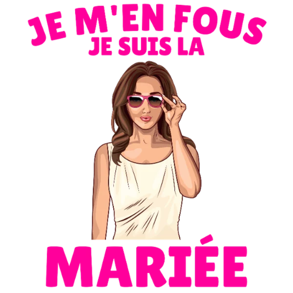 Design Je m’en fous, je suis la mariée — portrait