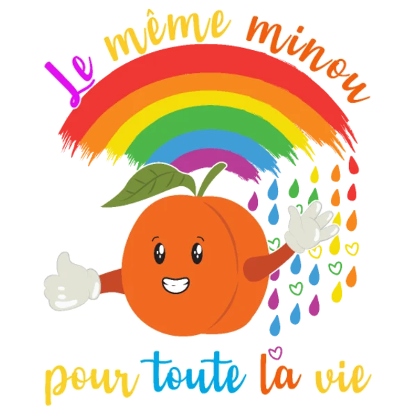 Design Le même minou pour toute la vie — pêche arc-en-ciel