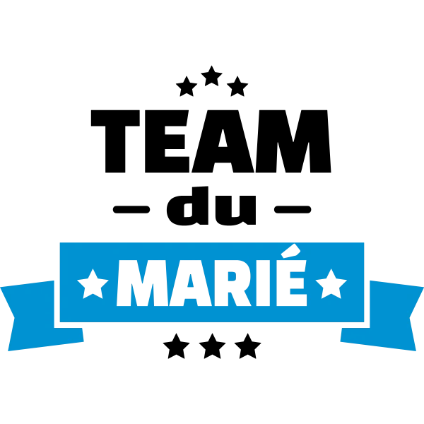 Design team du marié EVG — Team du marié — banderole bleue