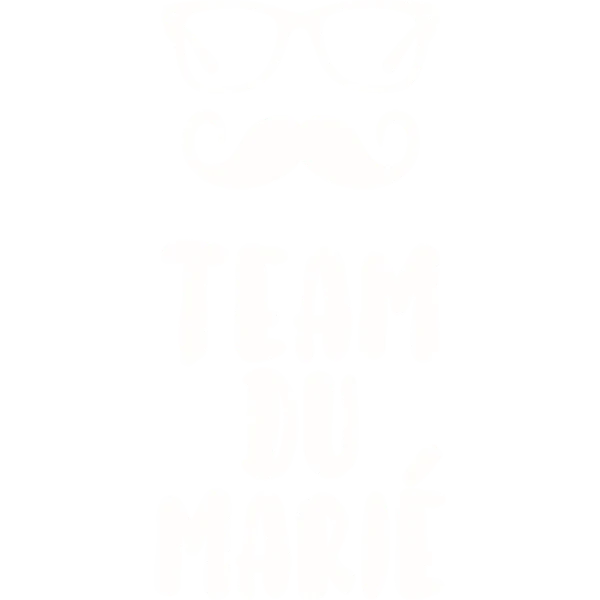 Design Team du marié — lunettes et moustache, blanc