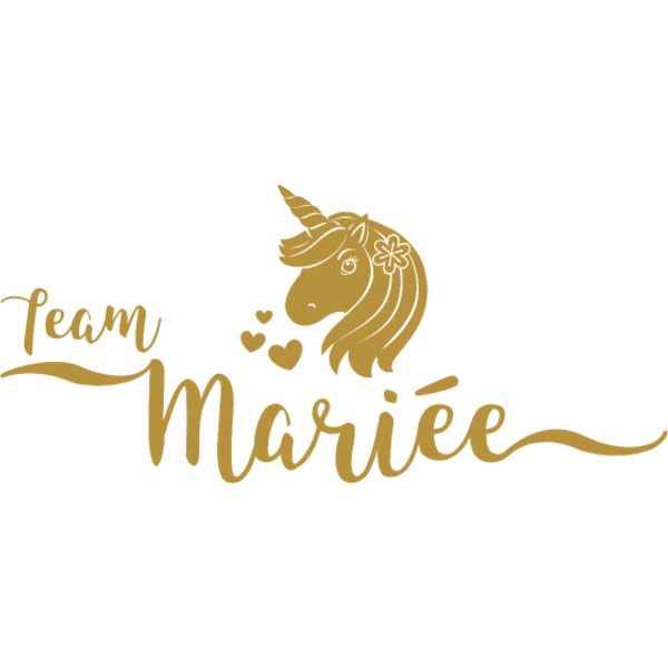 Design Équipe mariée — licorne dorée