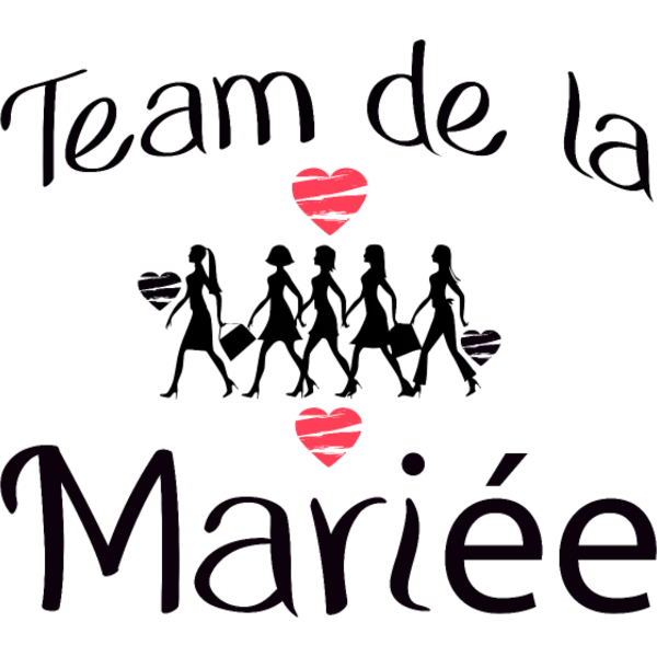 Design Team de la mariée — silhouettes de copines en virée