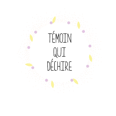 Design témoin et demoiselle d'honneur — Témoin qui déchire — couronne de pointillés