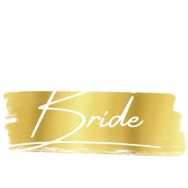Design Team Bride — coup de pinceau doré, blanc