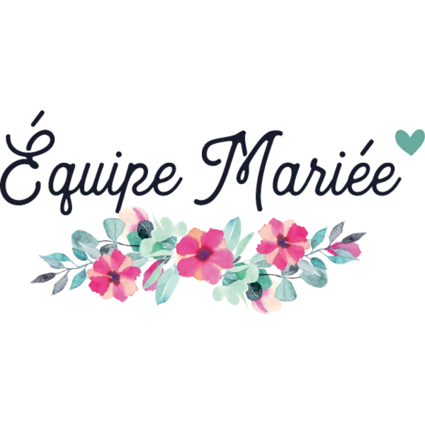 Design Équipe mariée — guirlande de fleurs roses