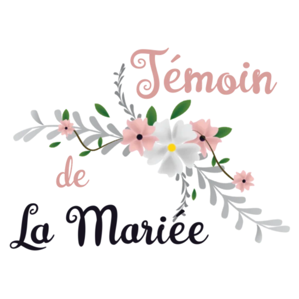 Design Témoin de la mariée — fleurs et feuilles