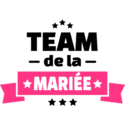 Design EVG EVJF Team de la mariée — banderole rose