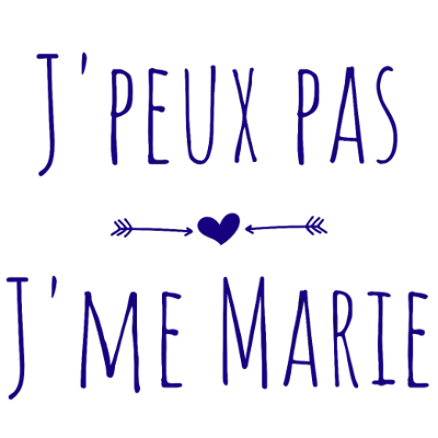 Design futur marié EVG — J’peux pas, j’me marie — flèche et cœur